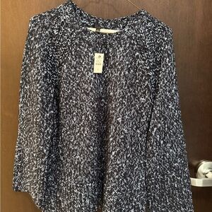 Talbots Blue and White Knit Pullover